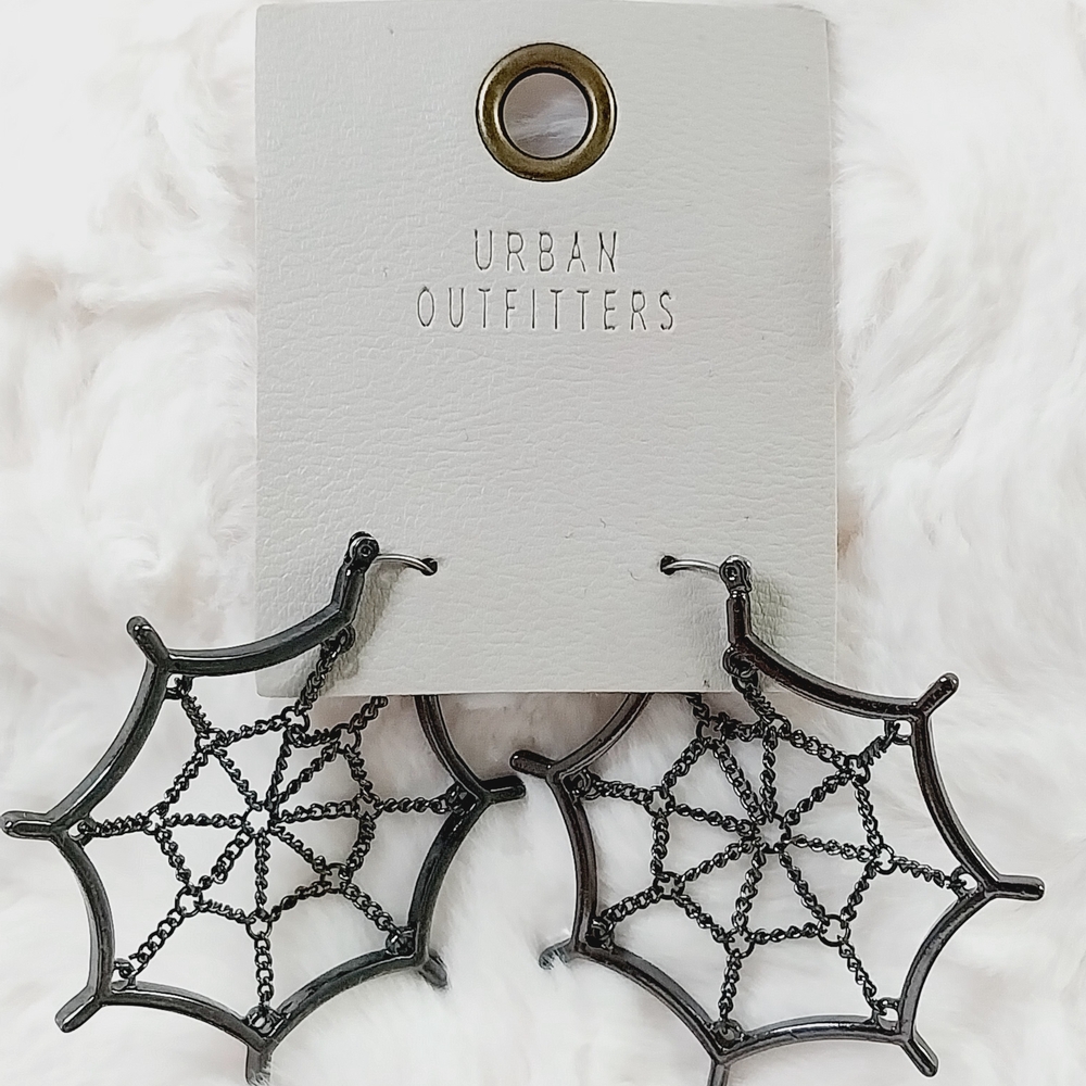 Urban Outfitters spiderweb earrings